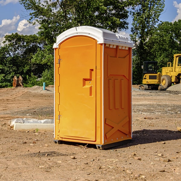 how often are the portable restrooms cleaned and serviced during a rental period in Meadow Lands Pennsylvania